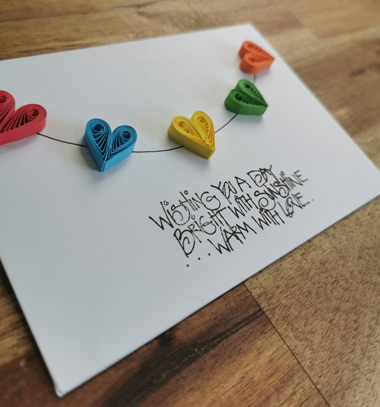 Hearts on a Clothesline greeting card