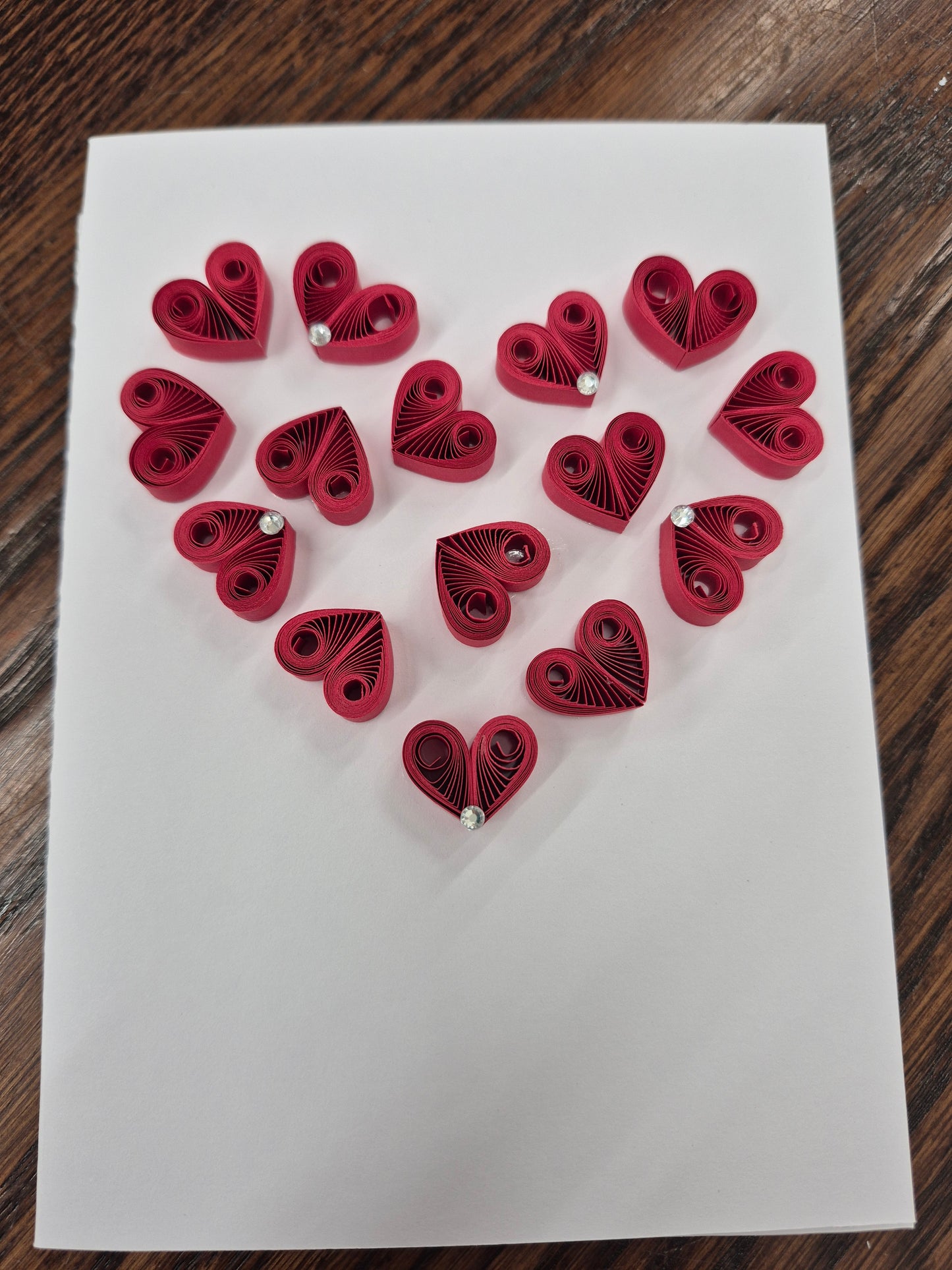 Quilled Hearts in Red